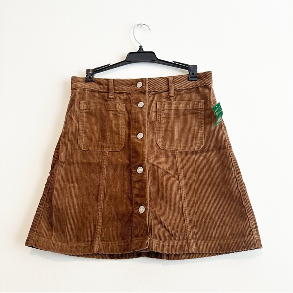 GAP Dresses & Skirts - GAP NWT Elegant Brown Corduroy A-Line Skirt